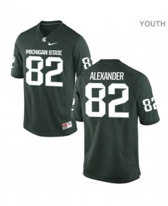 Youth Michigan State Spartans NCAA #82 Javez Alexander Green Authentic Nike Stitched College Football Jersey OV32K31NF